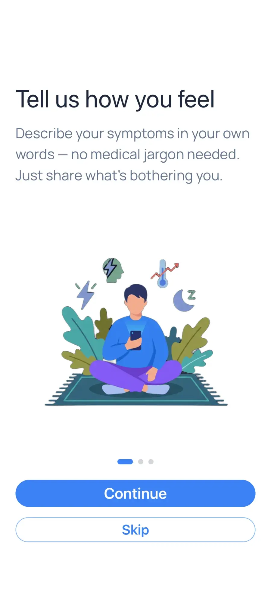 Tell us how you feel — onboarding