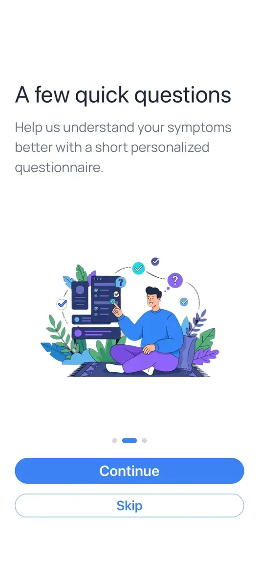A few quick questions — onboarding